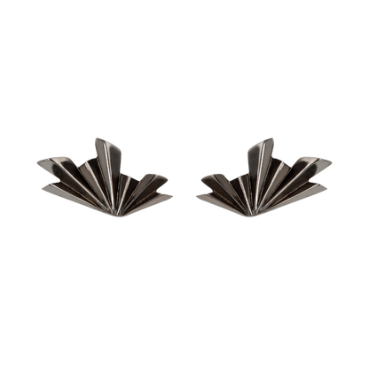 Brinco Origami Leque Prata