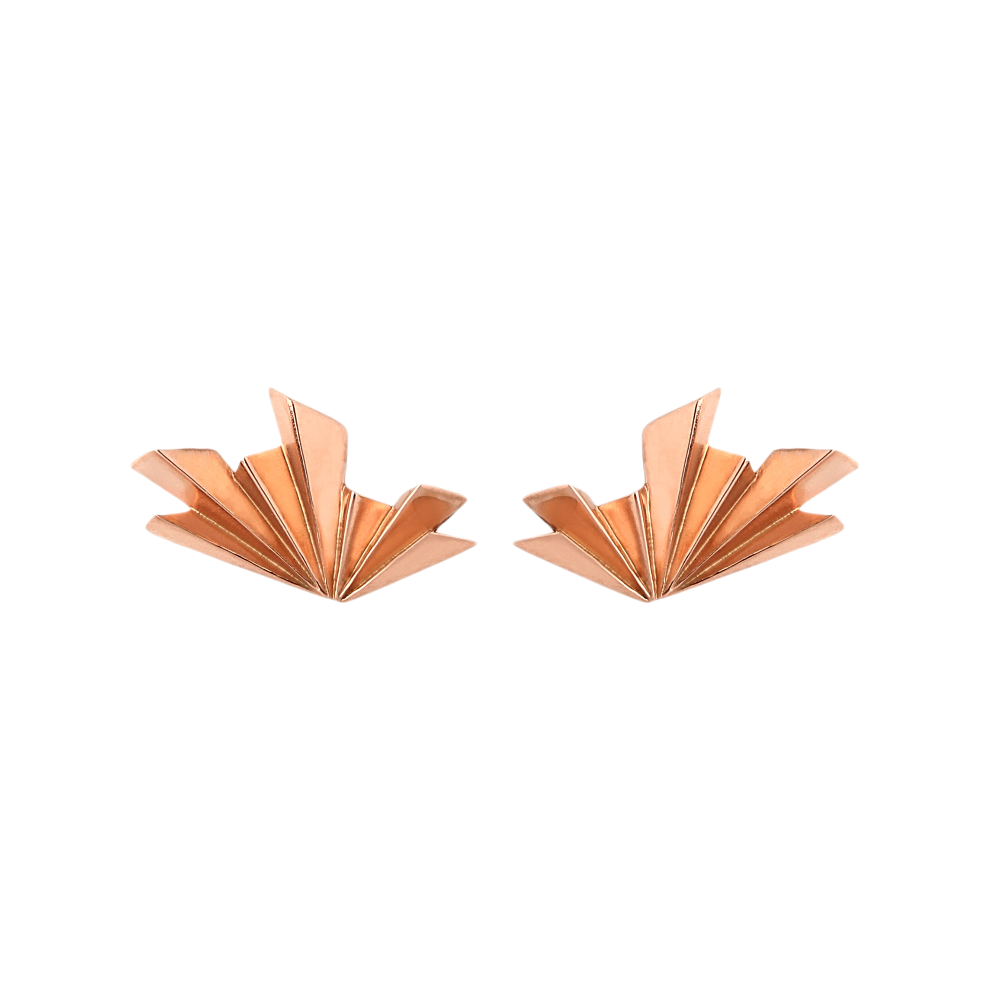 Brinco Origami Leque Prata