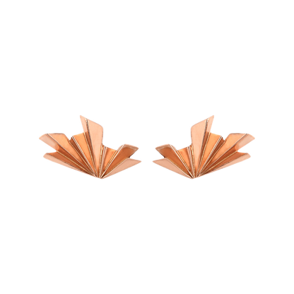 Brinco Origami Leque Prata
