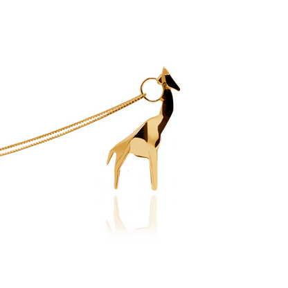 Colar Origami Girafa Prata