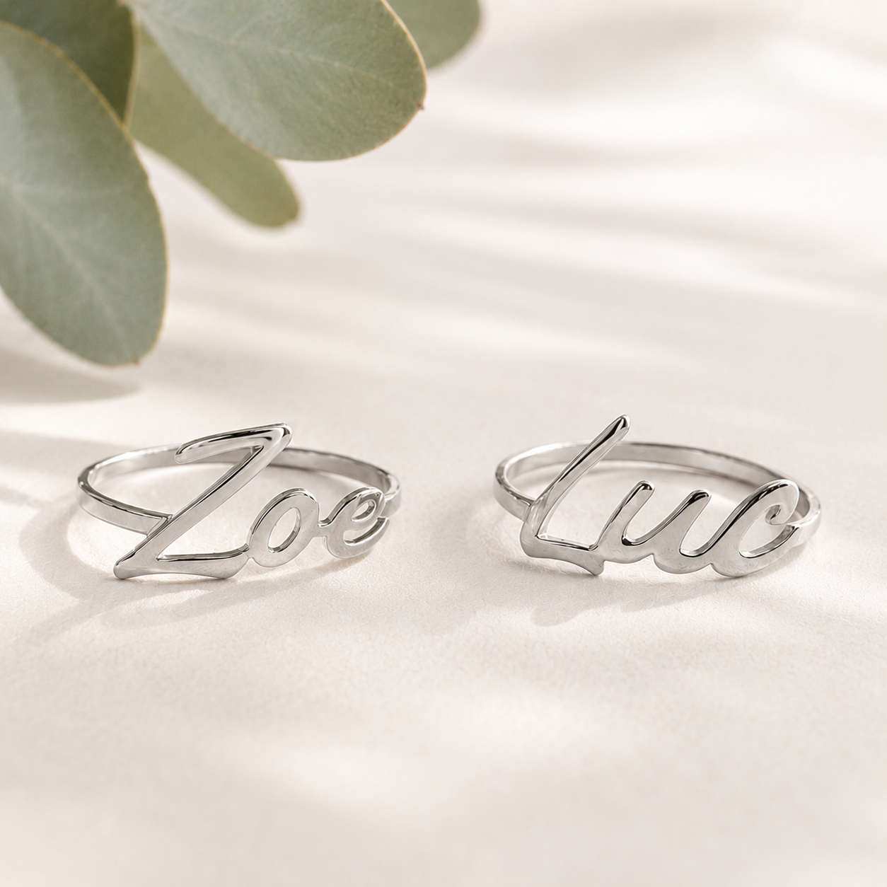 Anel Personalizado com Nome em Prata 925 e Banho de Ouro 18K