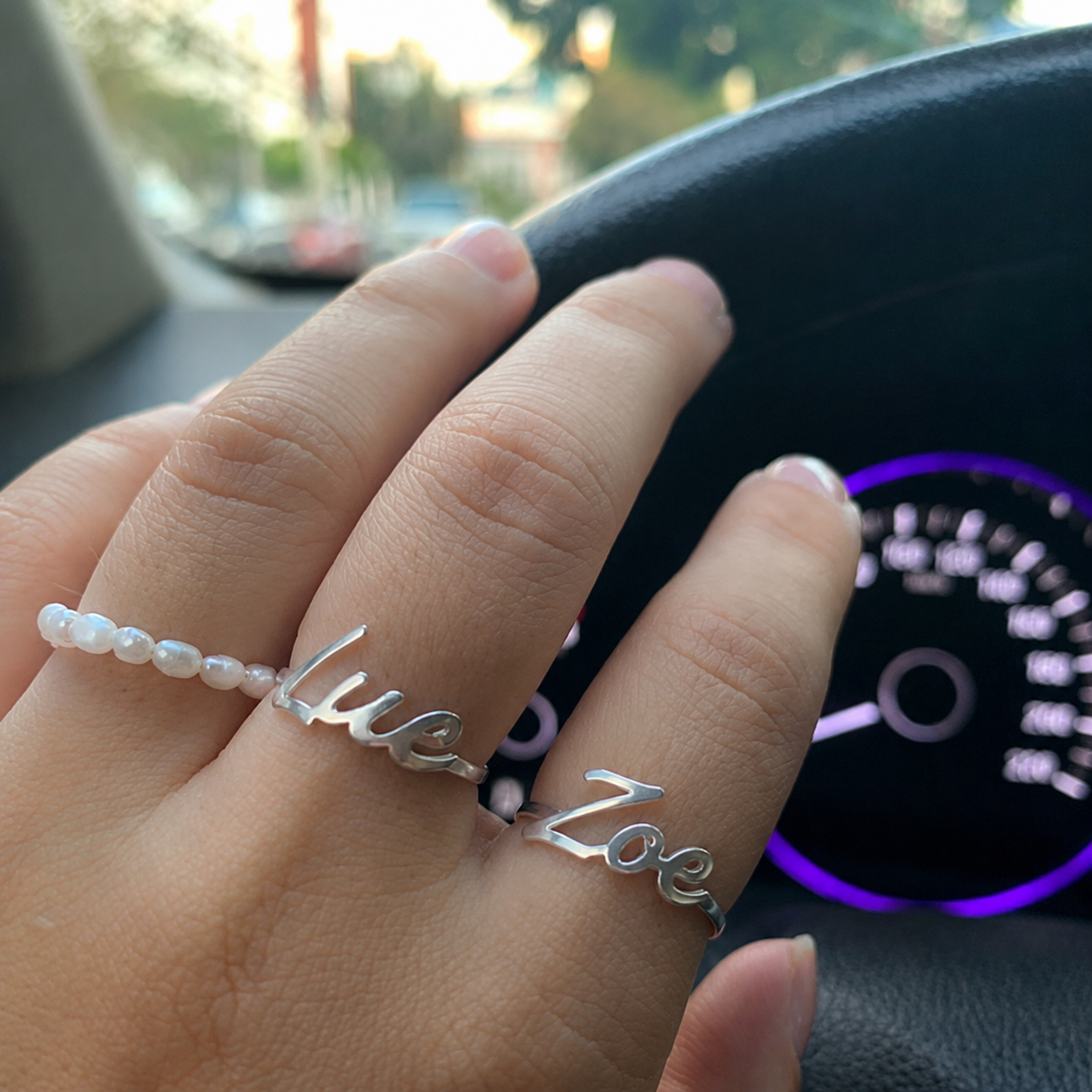 Anel Personalizado com Nome em Prata 925 e Banho de Ouro 18K
