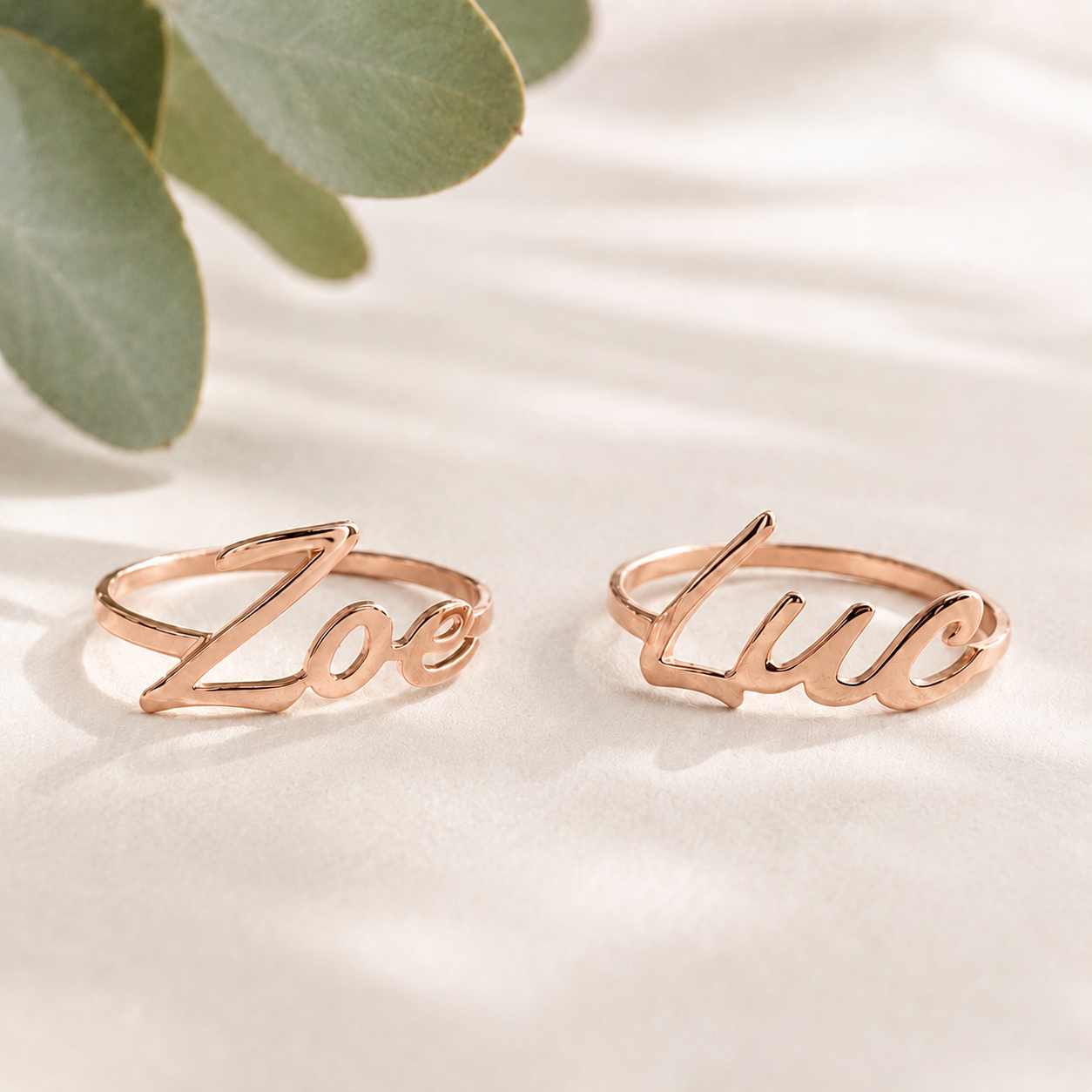 Anel Personalizado com Nome em Prata 925 e Banho de Ouro 18K