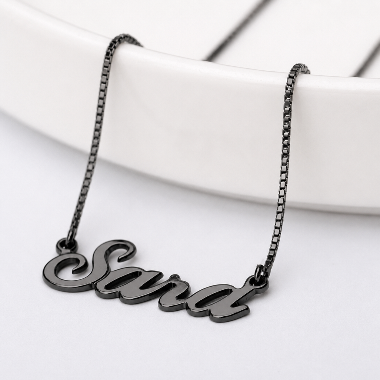 Colar Personalizado com Nome em Prata e banho de ouro 18K