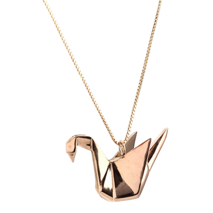 Colar Origami Tsuru Prata